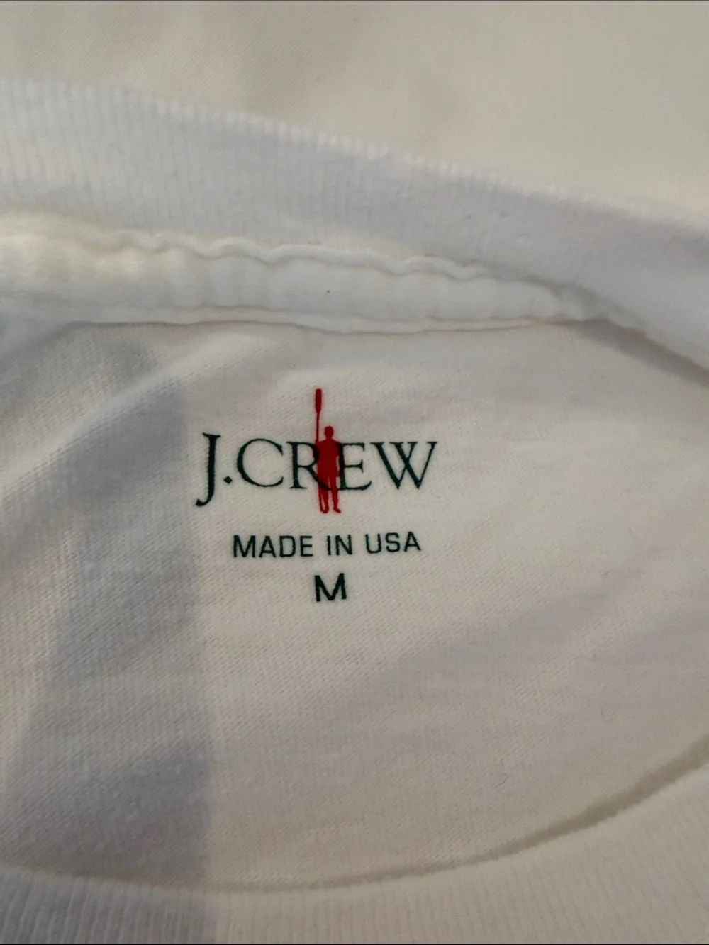 J. Crew White East Hampton Graphic Tee with Blue & Yellow Print